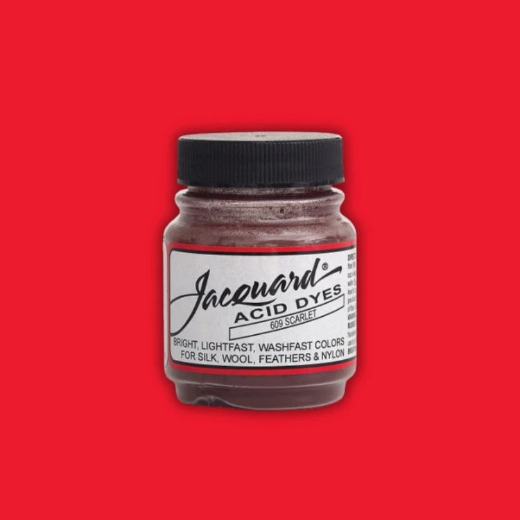 Jacquard Acid dye - 609 Scarlet - skarlátpiros textil és fonal festék