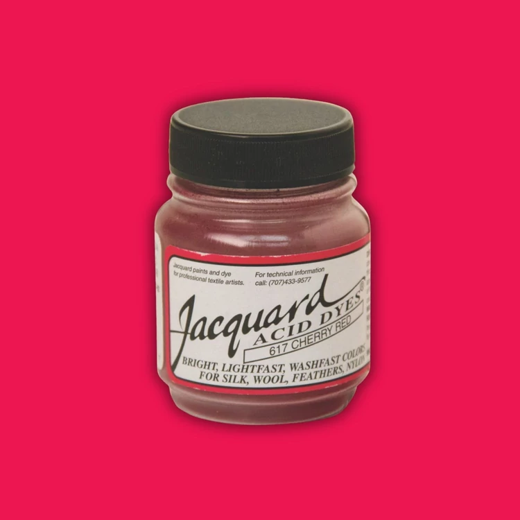 Jacquard Acid dye - 617 Cherry Red - cseresznye piros textil és fonal festék