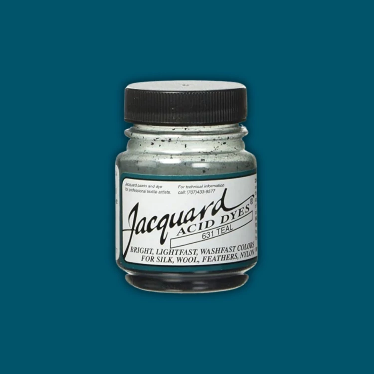 Jacquard Acid dye - 631 Teal - sötét türkiz zöld textil és fonal festék