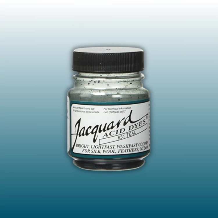 Jacquard Acid dye - 631 Teal - sötét türkiz zöld textil és fonal festék