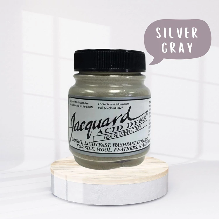 Jacquard Acid dye - 638 Silver Grey - ezüstszürke textil és fonal festék
