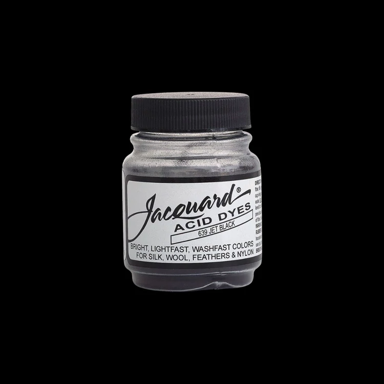 Jacquard Acid dye - 639 Jet Black - koromfekete textil és fonal festék