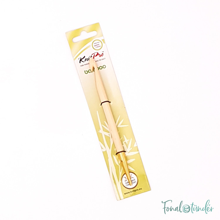 KnitPro Bamboo - tuniszi horgolótű - 8mm
