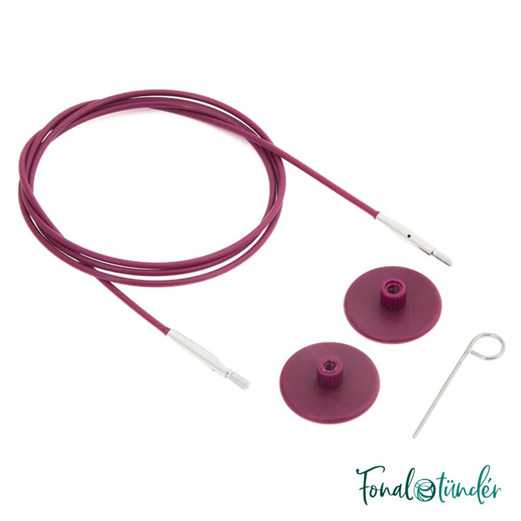 KnitPro - fix kötőtű kábel - 56cm (80cm-es körkötőtűhöz) - lila KnitPro - fix kötőtű kábel - 56cm (80cm-es körkötőtűhöz) - lila