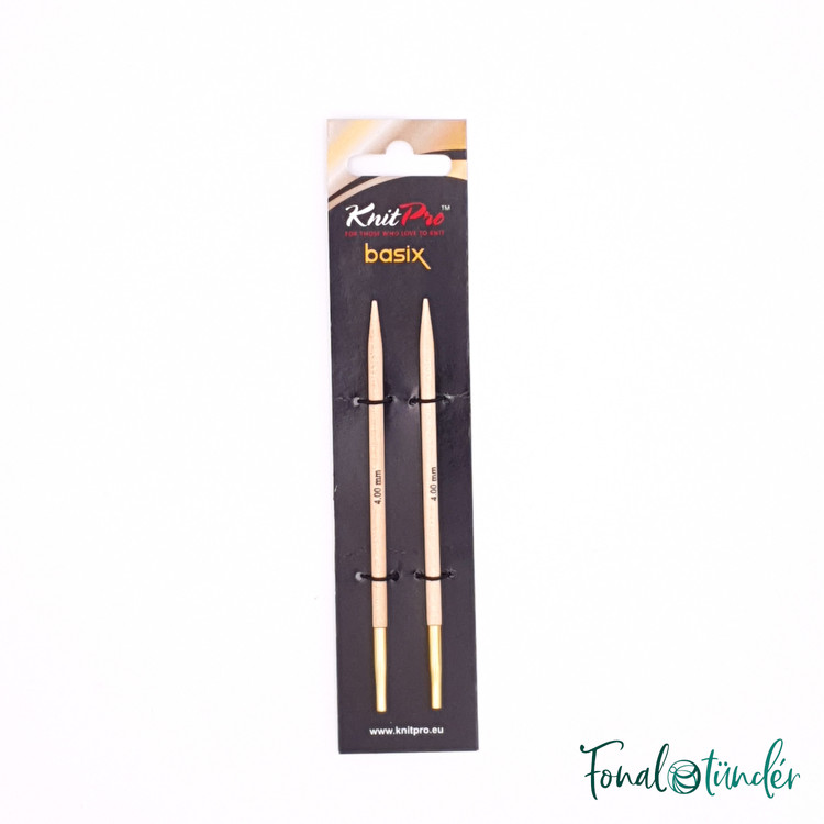 KnitPro Basix Birch - cserélhető fa körkötőtű fej - 4mm