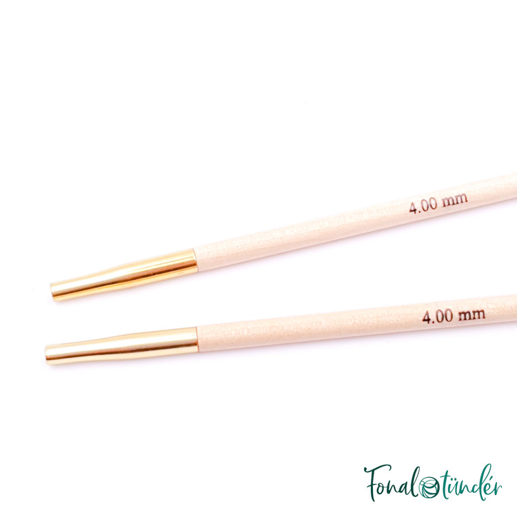 KnitPro Basix Birch - cserélhető fa körkötőtű fej - 4mm