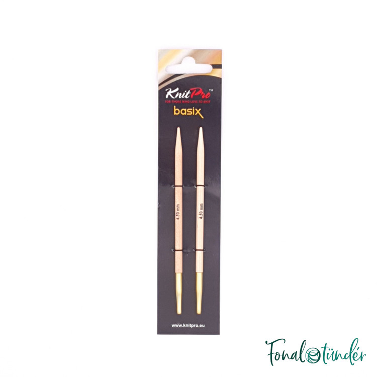 KnitPro Basix Birch - cserélhető fa körkötőtű fej - 4.5mm