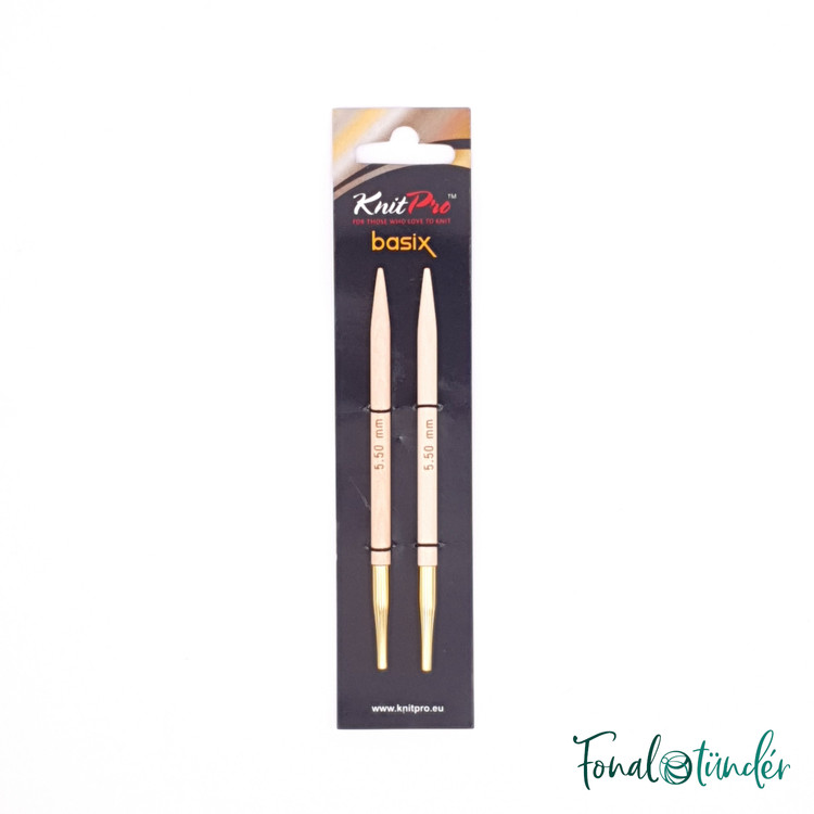 KnitPro Basix Birch - cserélhető fa körkötőtű fej - 5.5mm