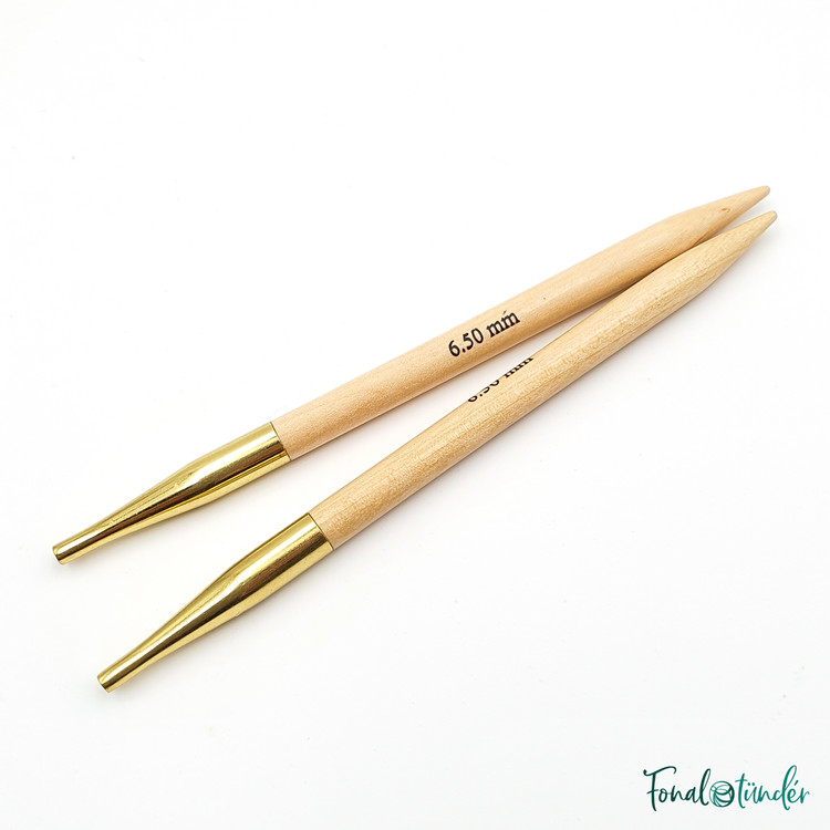 KnitPro Basix Birch - cserélhető fa körkötőtű fej - 6.5mm
