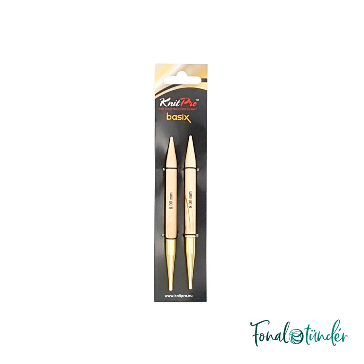 KnitPro Basix Birch - cserélhető fa körkötőtű fej - 8mm