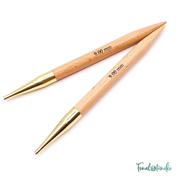 KnitPro Basix Birch - cserélhető fa körkötőtű fej - 9mm