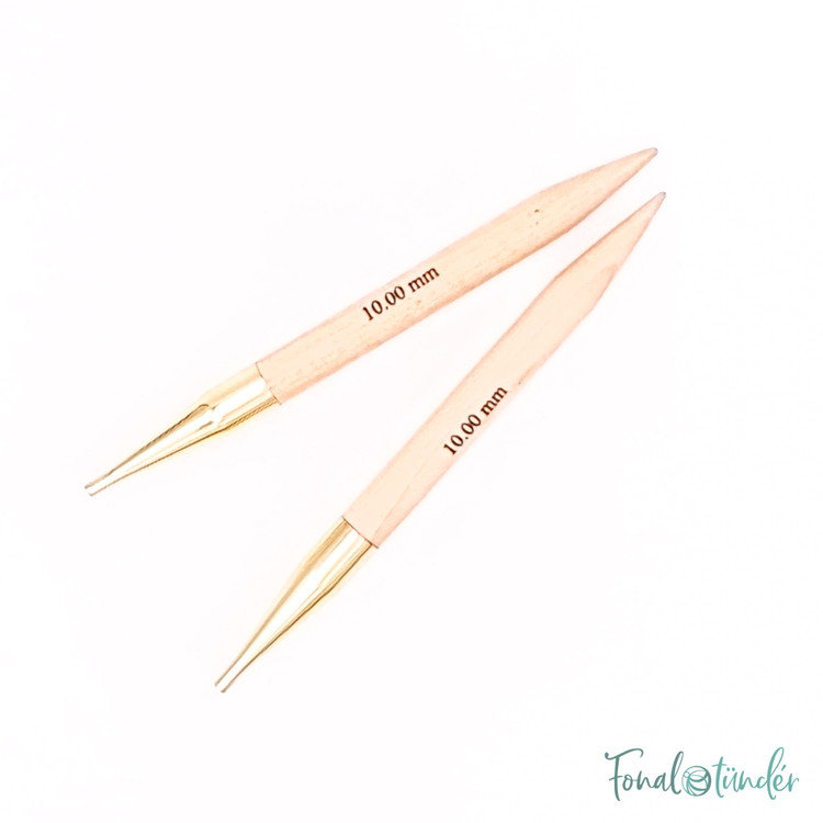 KnitPro Basix Birch - cserélhető fa körkötőtű fej - 10mm