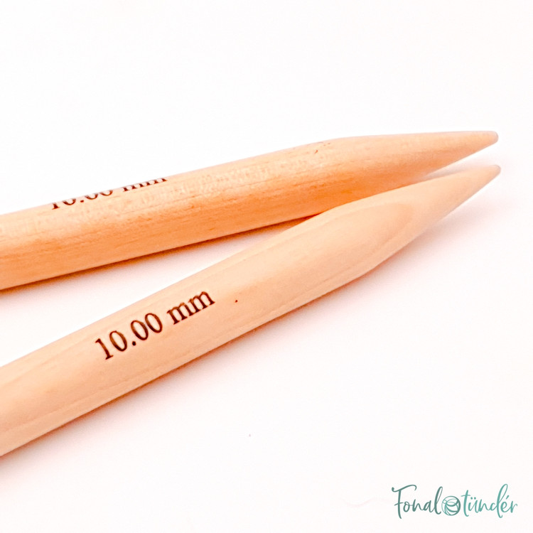 KnitPro Basix Birch - cserélhető fa körkötőtű fej - 10mm