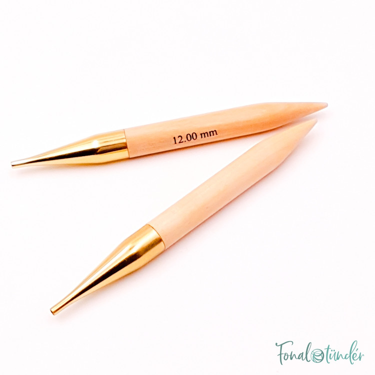 KnitPro Basix Birch - cserélhető fa körkötőtű fej - 12mm
