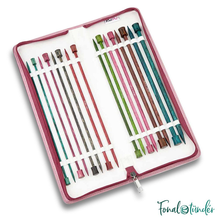 KnitPro Dreamz Delux - egyenes nemesfa kötőtű készlet - 30cm KnitPro Dreamz Delux - egyenes nemesfa kötőtű készlet - 30cm
