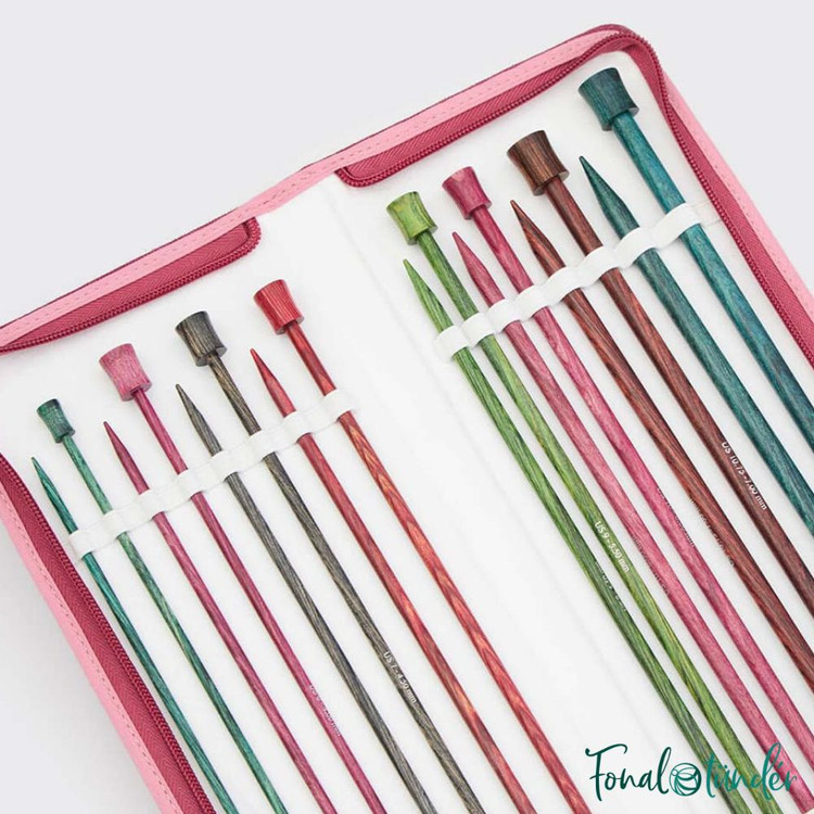 KnitPro Dreamz Delux - egyenes nemesfa kötőtű készlet - 30cm KnitPro Dreamz Delux - egyenes nemesfa kötőtű készlet - 30cm