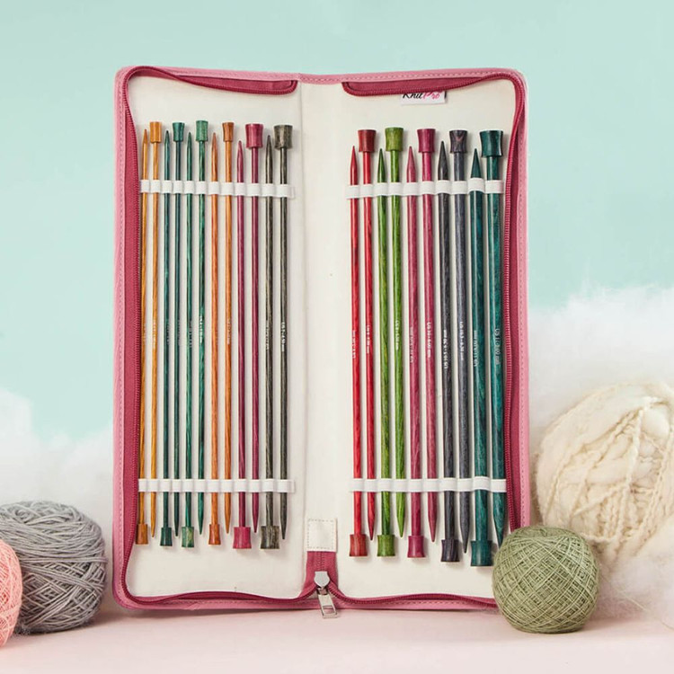 KnitPro Dreamz Delux - egyenes nemesfa kötőtű készlet - 30cm KnitPro Dreamz Delux - egyenes nemesfa kötőtű készlet - 30cm