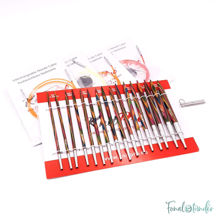 KnitPro Symfonie Delux Set - cserélhető nemesfa körkötőtű szett