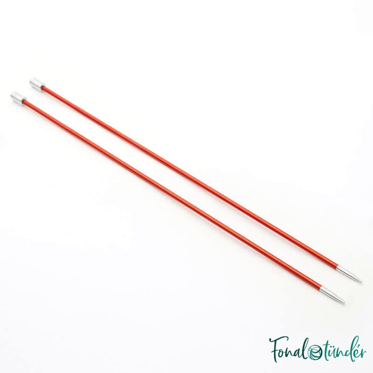 KnitPro Zing - egyenes fém kötőtű készlet - 35cm