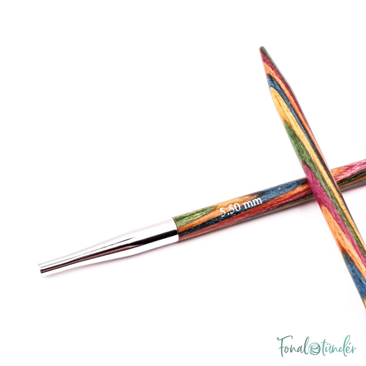 KnitPro Symfonie - cserélhető nemesfa körkötőtű fej - 5.5mm