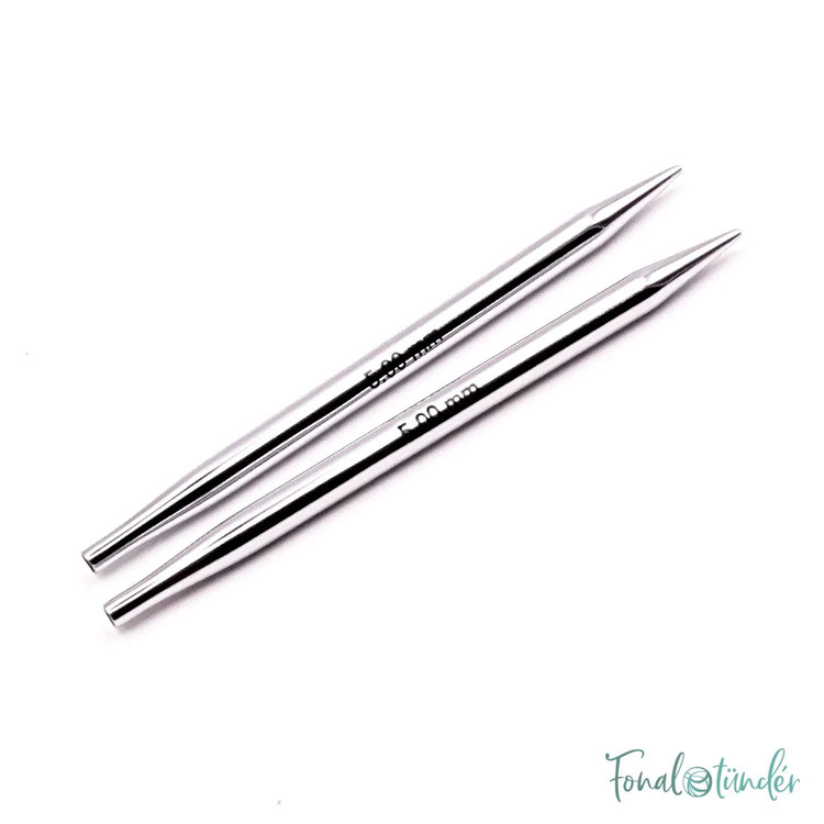 KnitPro Nova Metal - cserélhető fém körkötőtű fej - extra rövid - 5mm