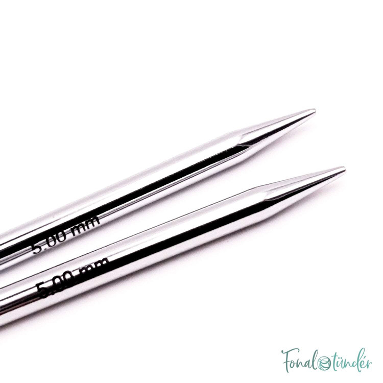 KnitPro Nova Metal - cserélhető fém körkötőtű fej - extra rövid - 5mm KnitPro Nova Metal - cserélhető fém körkötőtű fej - extra rövid - 5mm