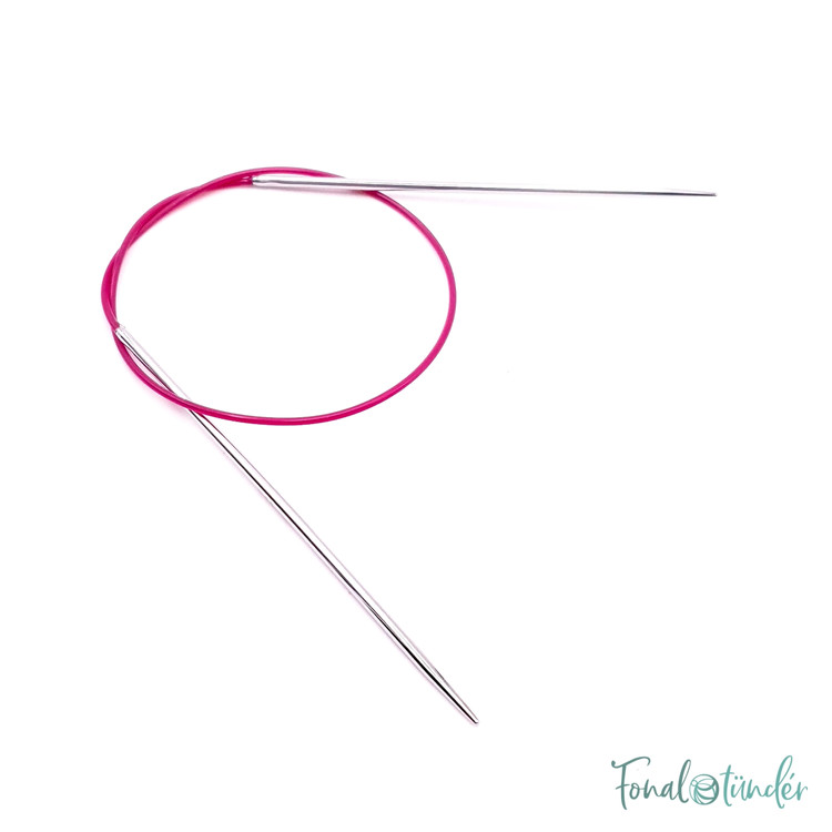 KnitPro Nova Metal - fém fix körkötőtű - 40cm - 2mm