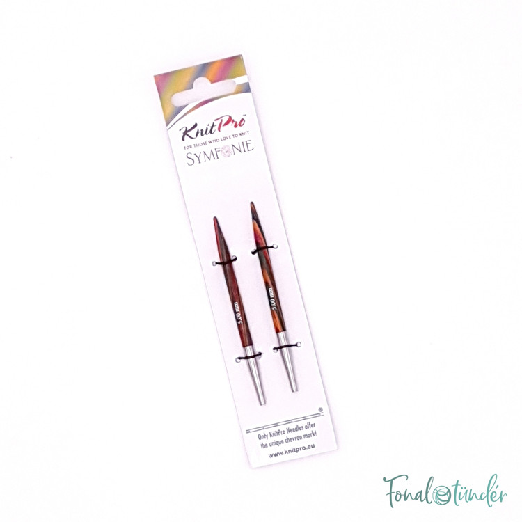 KnitPro Symfonie - cserélhető nemesfa körkötőtű fej - extra rövid - 5mm KnitPro Symfonie - cserélhető nemesfa körkötőtű fej - extra rövid - 5mm