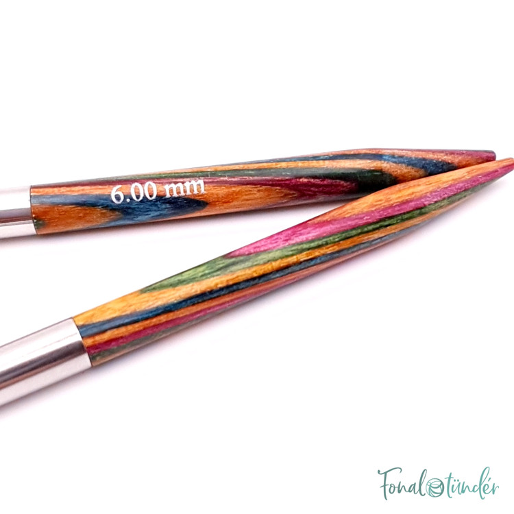 KnitPro Symfonie - cserélhető nemesfa körkötőtű fej - extra rövid - 6mm KnitPro Symfonie - cserélhető nemesfa körkötőtű fej - extra rövid - 6mm