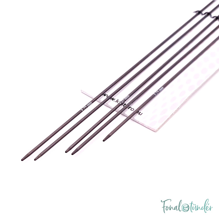 KnitPro Karbonz - karbonszálas zoknikötőtűk - 20cm - 1.25mm KnitPro Karbonz - karbonszálas zoknikötőtűk - 20cm - 1.25mm