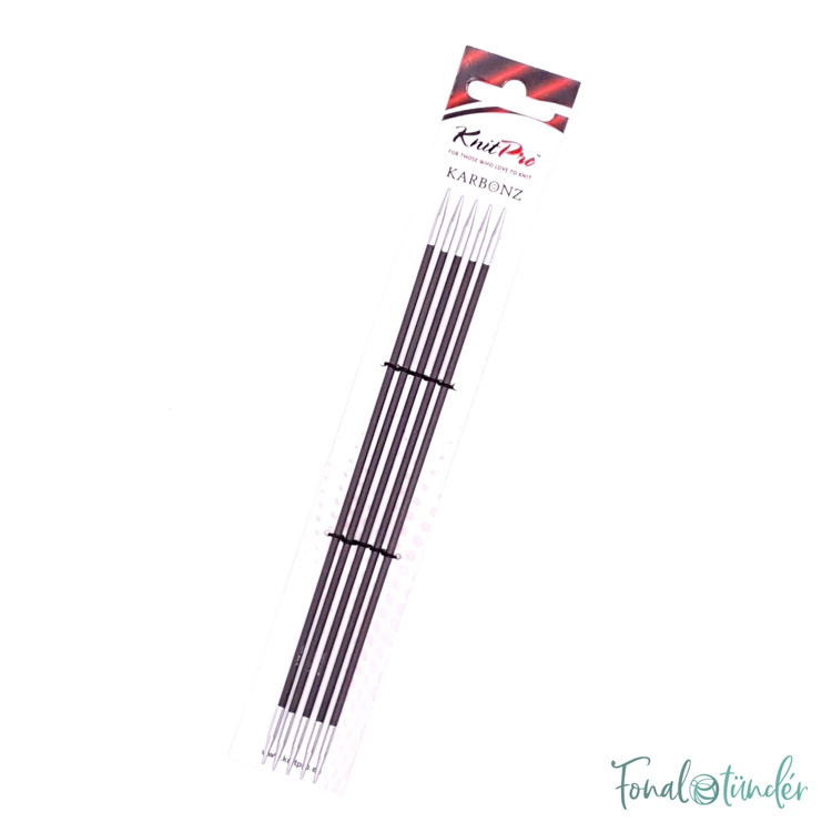 KnitPro Karbonz - karbonszálas zoknikötőtűk - 20cm - 2.75mm KnitPro Karbonz - karbonszálas zoknikötőtűk - 20cm - 2.75mm