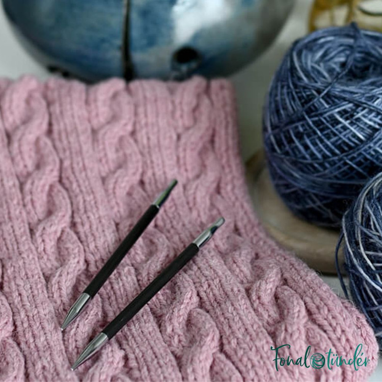 KnitPro Karbonz - cserélhető körkötőtű fej - 3.25mm KnitPro Karbonz - cserélhető körkötőtű fej - 3.25mm