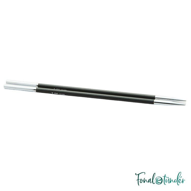 KnitPro Karbonz - cserélhető körkötőtű fej - 3.25mm KnitPro Karbonz - cserélhető körkötőtű fej - 3.25mm