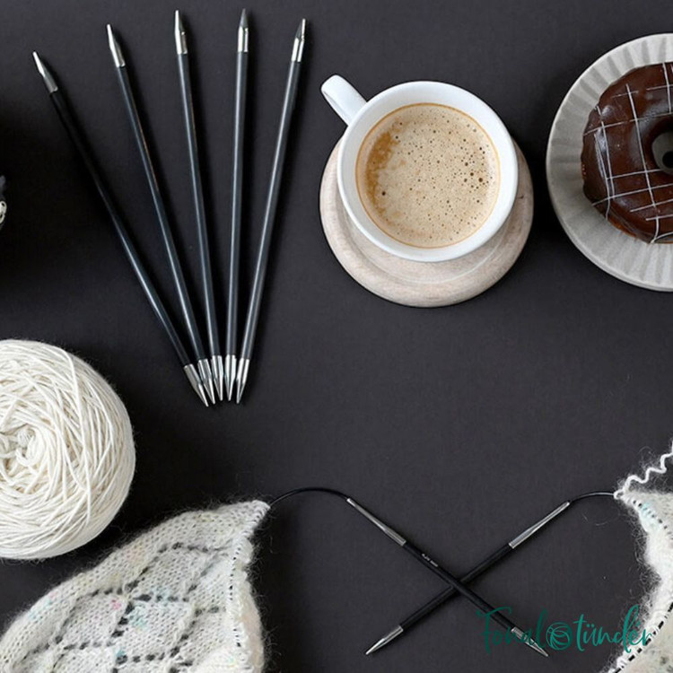 KnitPro Karbonz - cserélhető körkötőtű fej - 3.5mm KnitPro Karbonz - cserélhető körkötőtű fej - 3.5mm