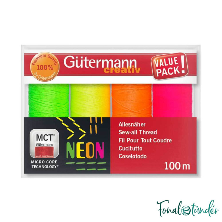Gütermann - neon decor varrócérna készlet