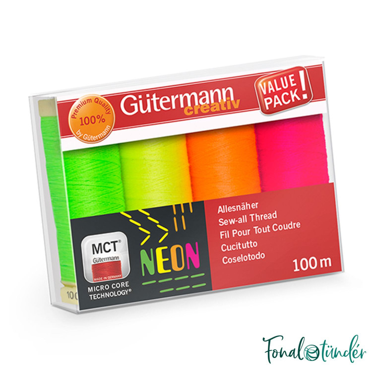 Gütermann - neon decor varrócérna készlet