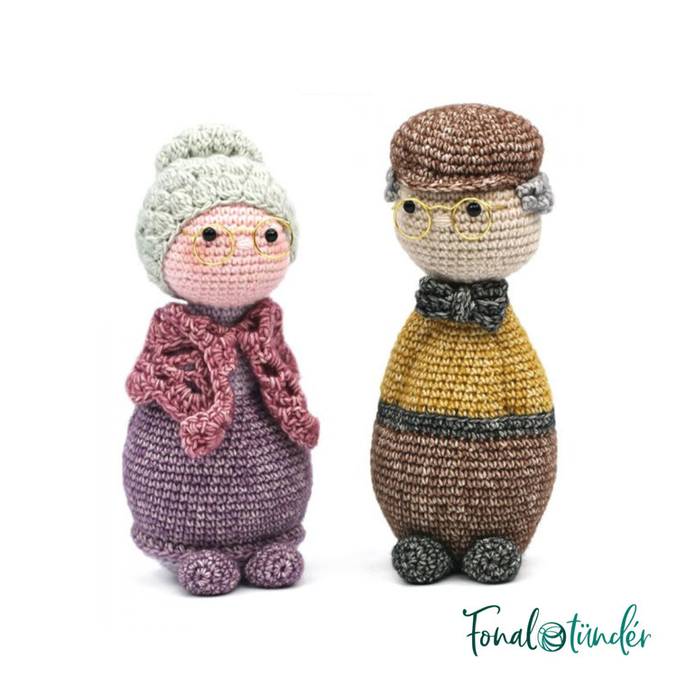 Arany szemüveg - amigurumi figurákhoz - 35mm