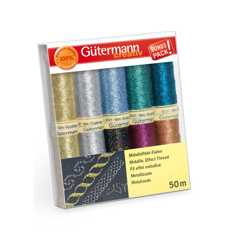 Gütermann - fényes metál decor varrócérna készlet