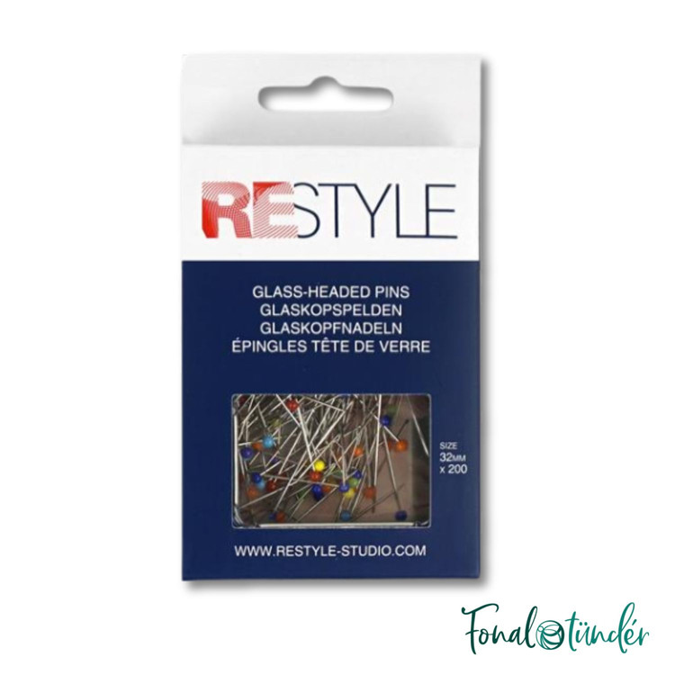 Restyle - gombostű üveg fejjel - 200db