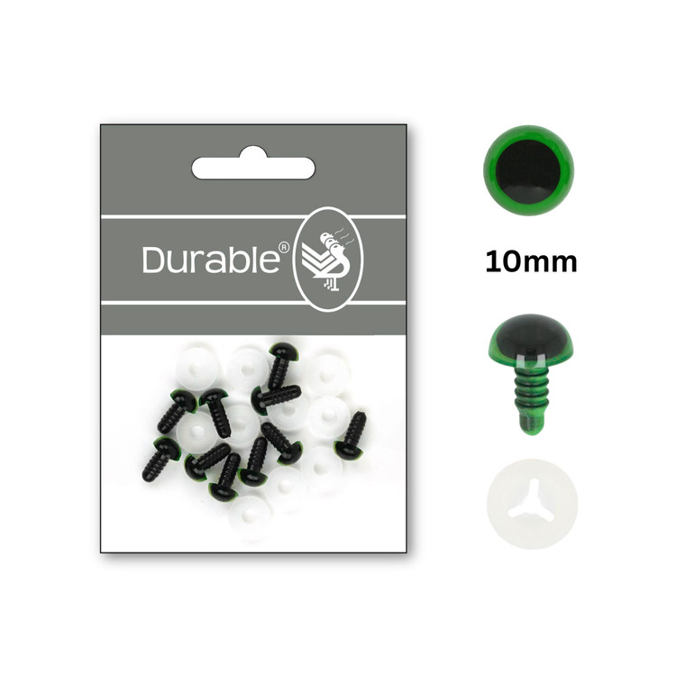 Durable Zöld Szem - 10mm - 10db