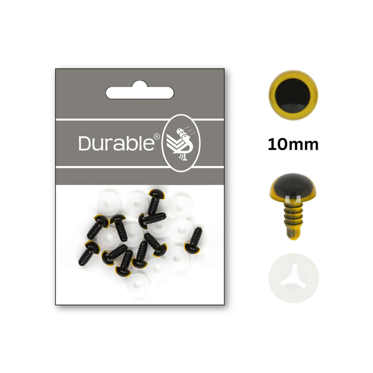 Durable Sárga Szem - 10mm - 10db