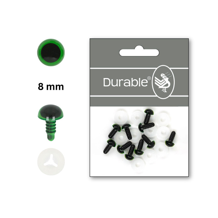 Durable Zöld Szem - 8mm - 10db Durable Zöld Szem - 8mm - 10db