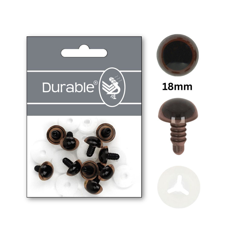 Durable Barna Szem - 18mm - 10db
