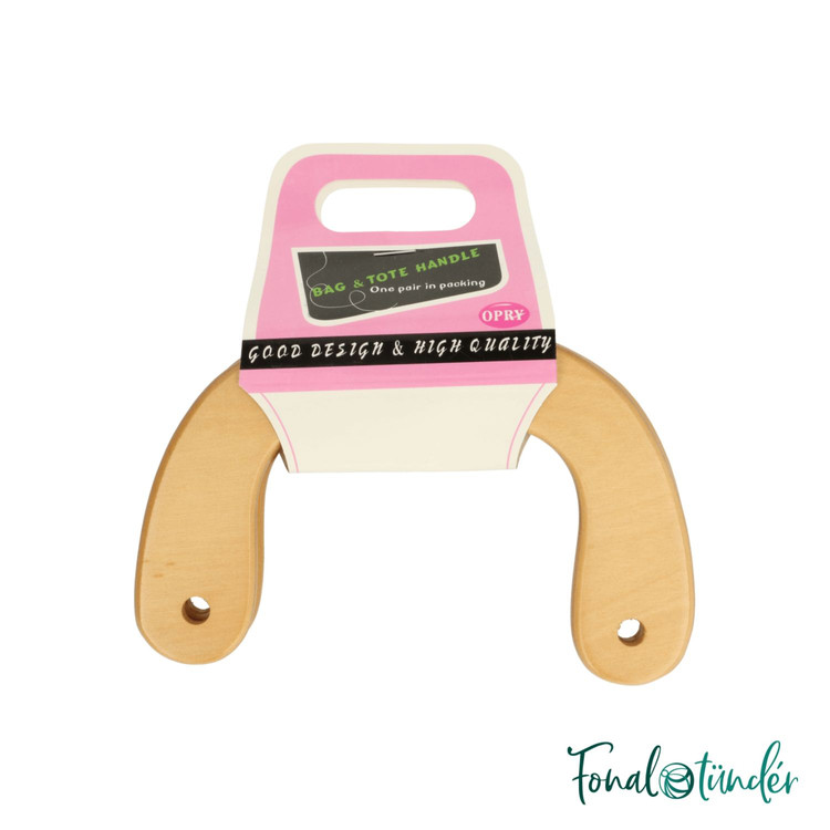 Táskafül - íves fa - 16cm