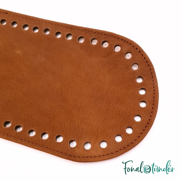 Kézműves Bőr Táska Alj - Horgolt Táskákhoz - 10x25cm Kézműves Bőr Táska Alj - Horgolt Táskákhoz - 10x25cm