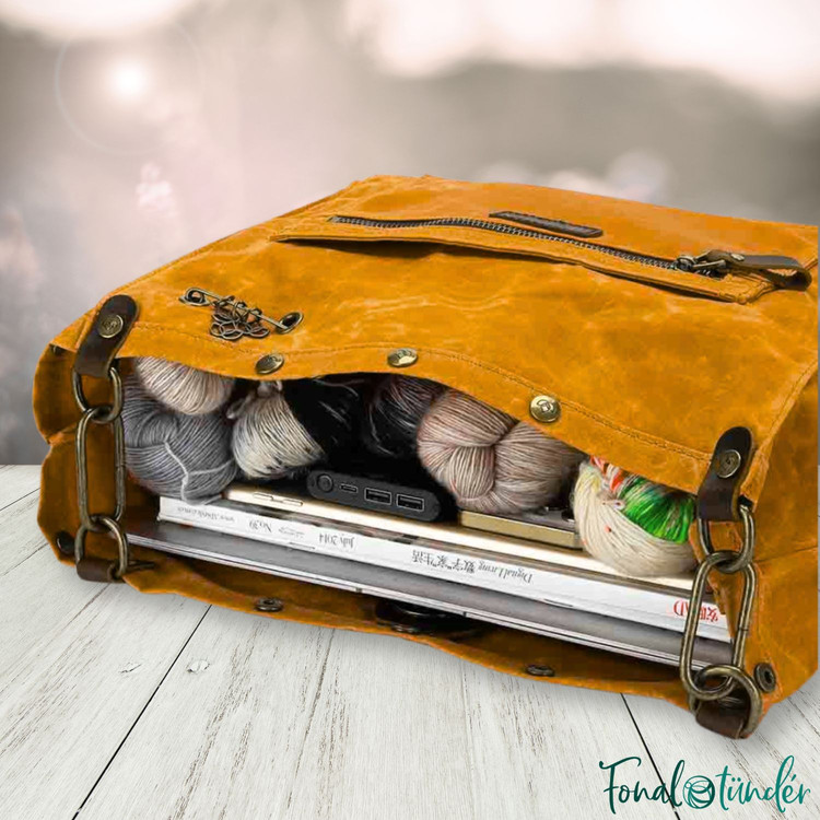 Della Q - 3-in-1 Bag - Fonaltartó Táska - mustársárga Della Q - 3-in-1 Bag - Fonaltartó Táska - mustársárga