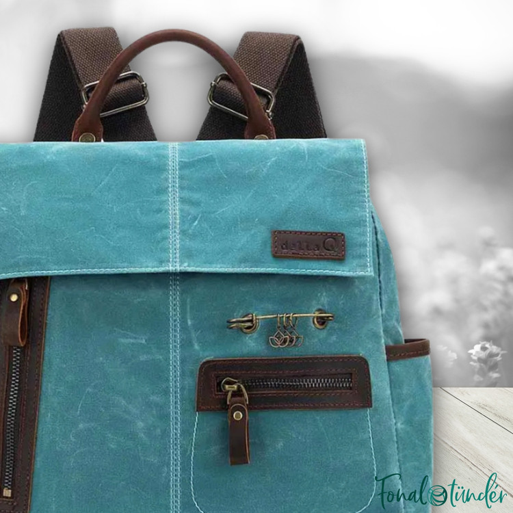 Della Q Makers Canvas backpack - Fonaltartó Táska - Teal