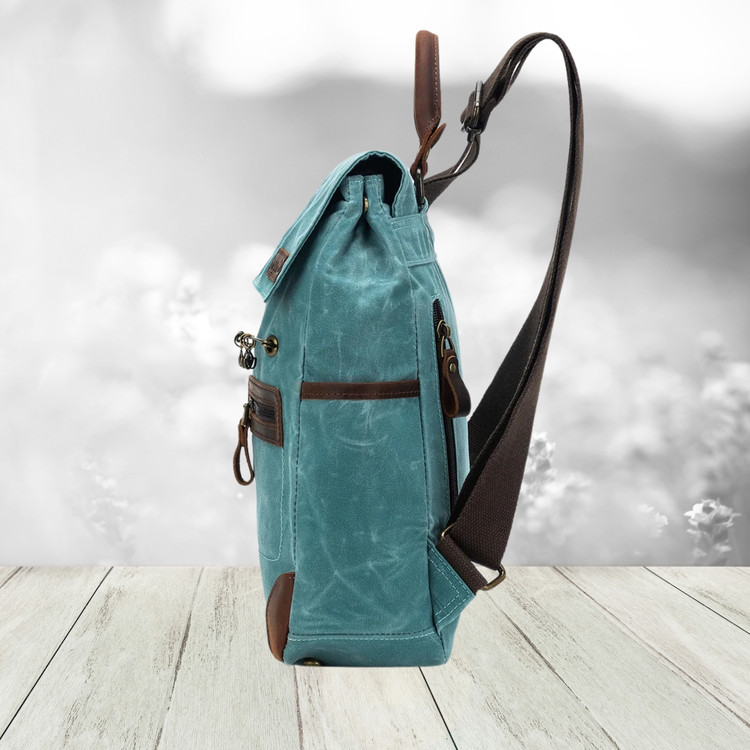 Della Q Makers Canvas backpack - Fonaltartó Táska - Teal