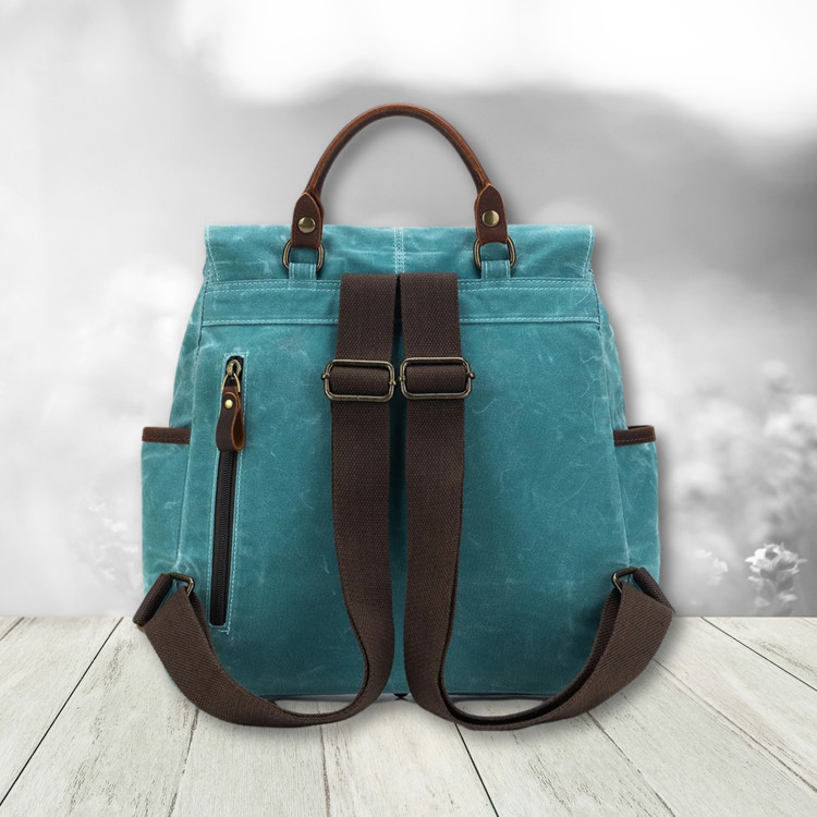 Della Q Makers Canvas backpack - Fonaltartó Táska - Teal