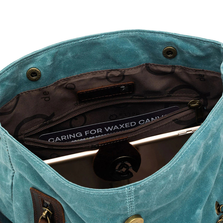 Della Q Makers Canvas backpack - Fonaltartó Táska - Teal